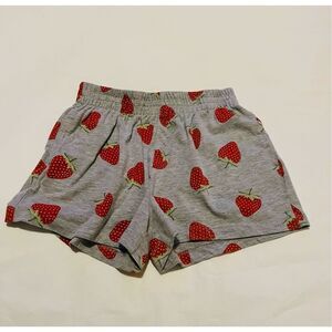 Strawberry Shortcake gray and red strawberry shorts